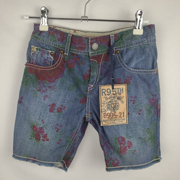 * Jeans - R95th - kurz - 128 - blau - Blumen - Girl  mit Original Etikett