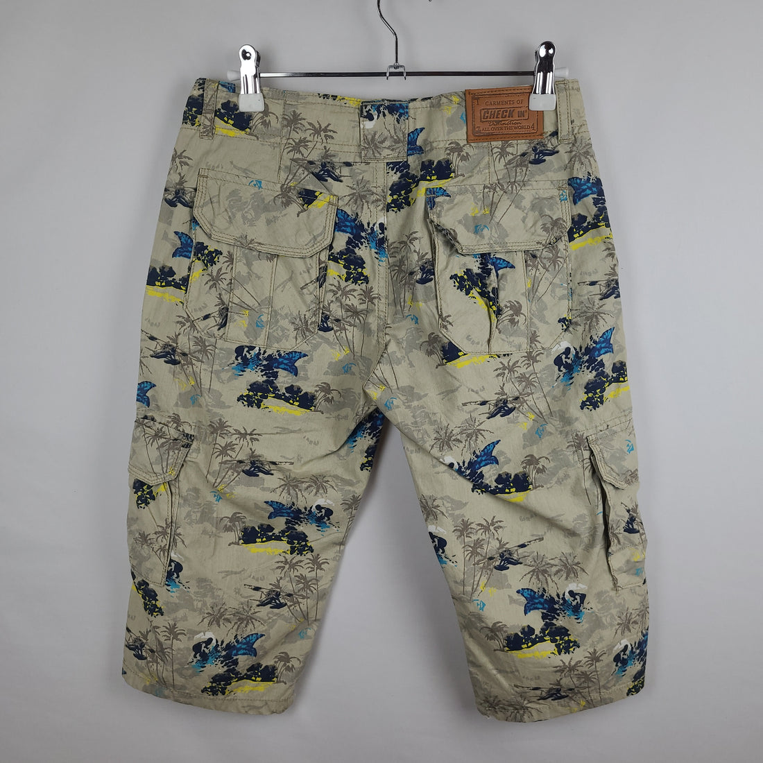 Hose - Garments of Distinction - Cargo - 152/158 - beige/blau  - Palmen - Boy  mit Original Etikett