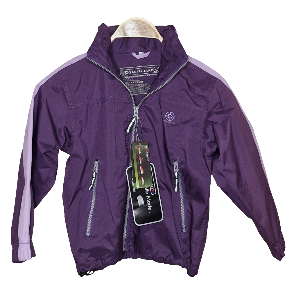 Jacke - Coast Guard - Windjacke - 98/104 - dunkellila/flieder - Girl mit Original-Etikett