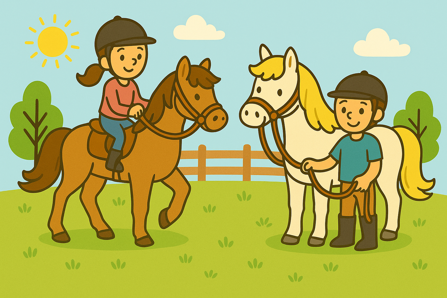 Pferde und reiten
