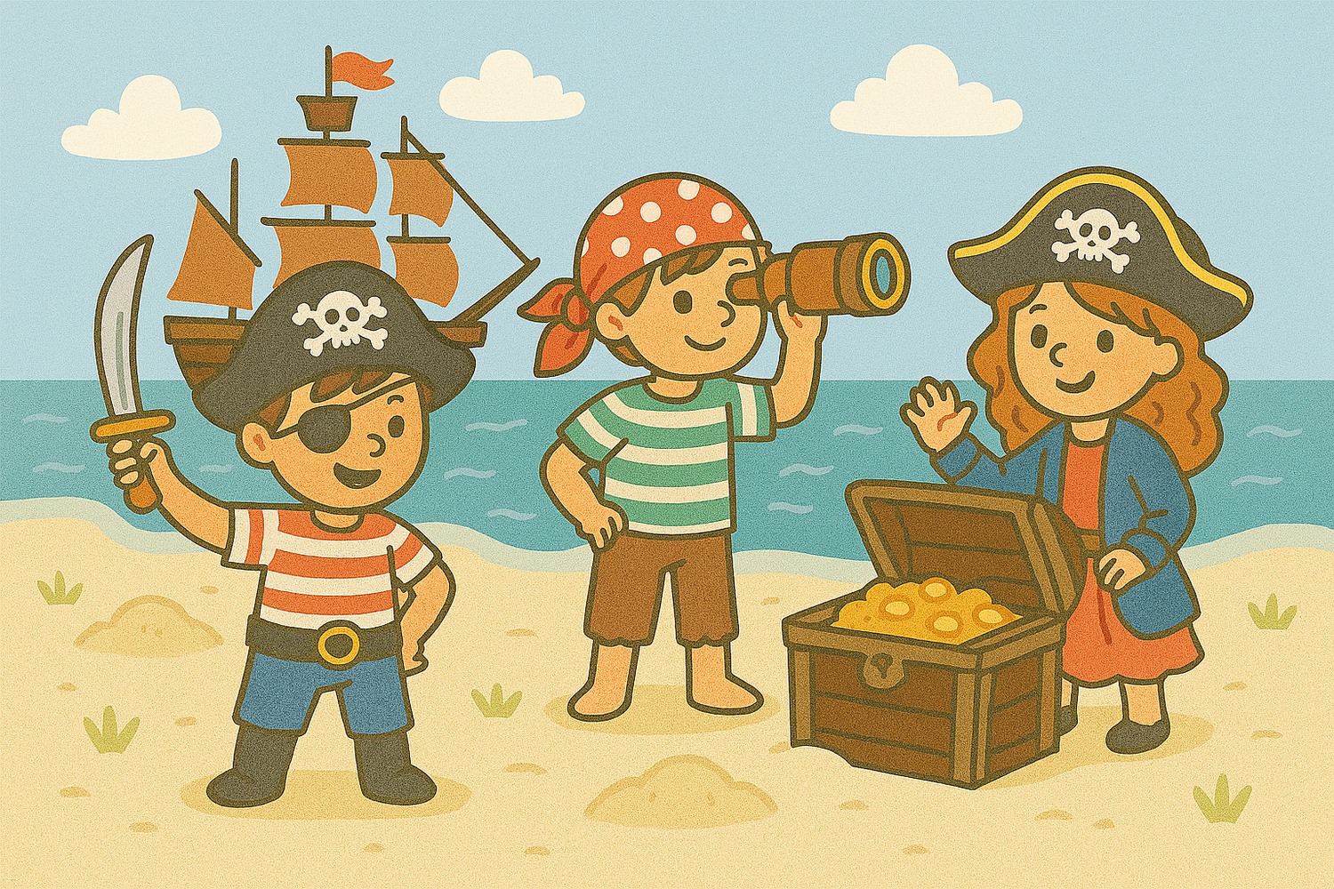Piraten und Schatzsuche