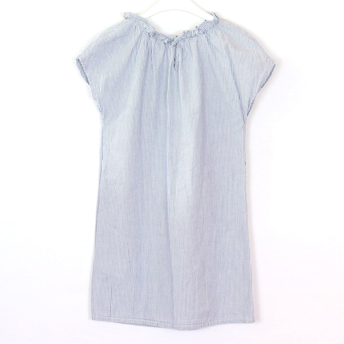 Kleid - Cyrillus - 128 - weiß/blau - liniert - sehr guter Zustand