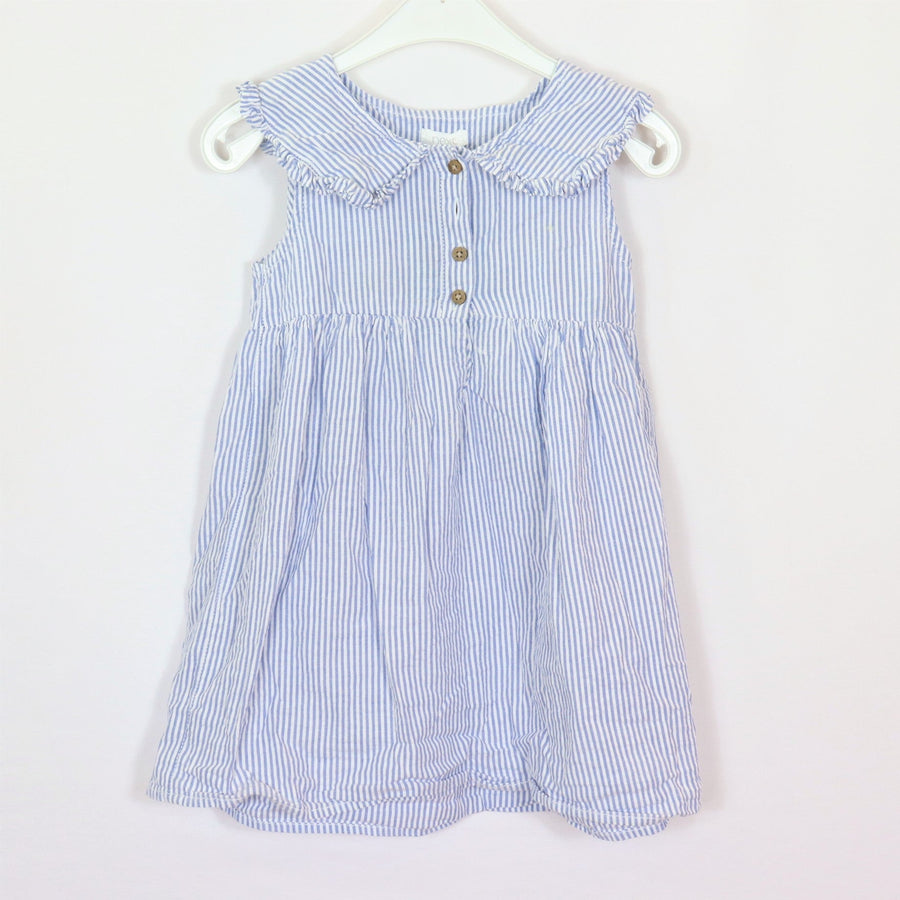 Kleid - Next - 104 - weiß/blau - gestreift - sehr guter Zustand