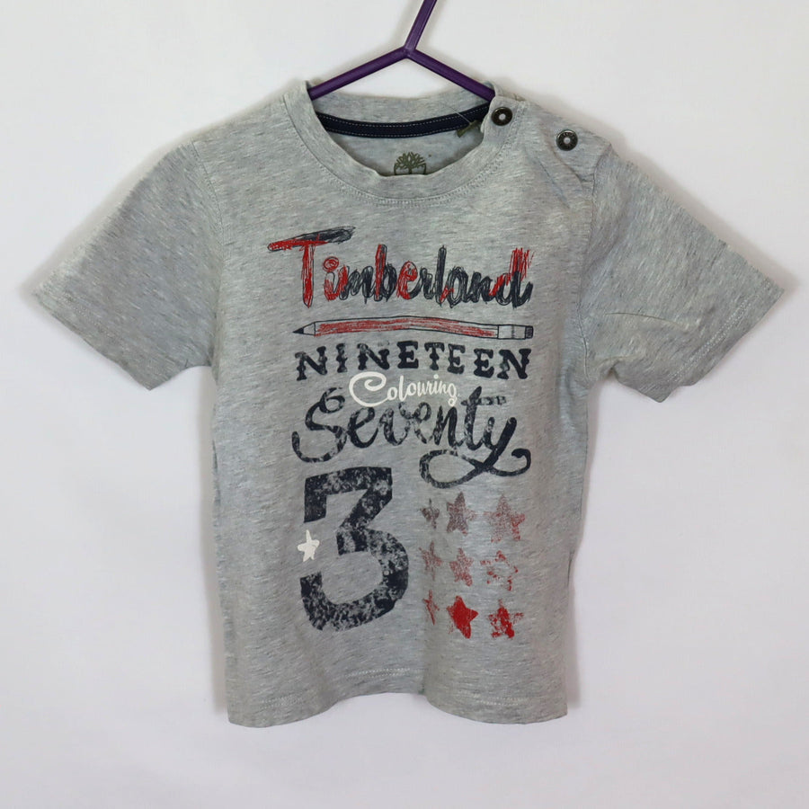 T-Shirt - Timberland - 86 - grau - Schrift - Boy - sehr guter Zustand