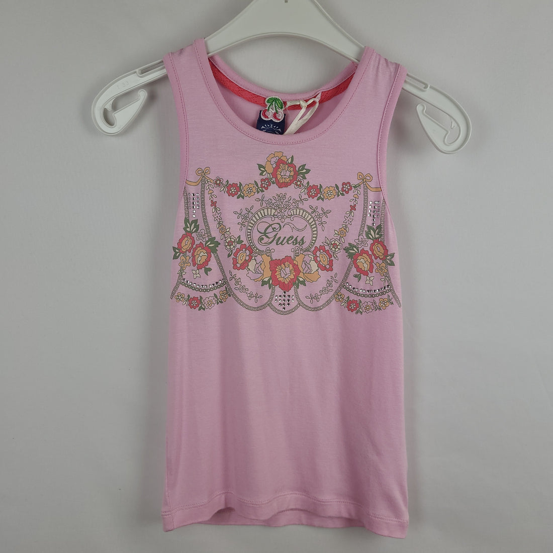 * Top - Guess - Long-Tank - 116 - rosa - Blumen - Girl  mit Original Etikett