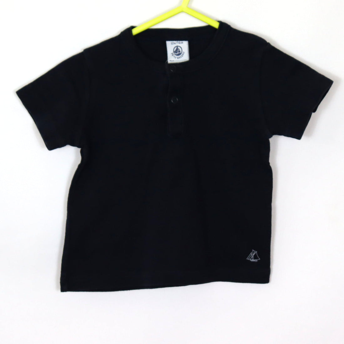 T-Shirt - Petit Bateau - 74 - dunkelblau - U - Boy - sehr guter Zustand