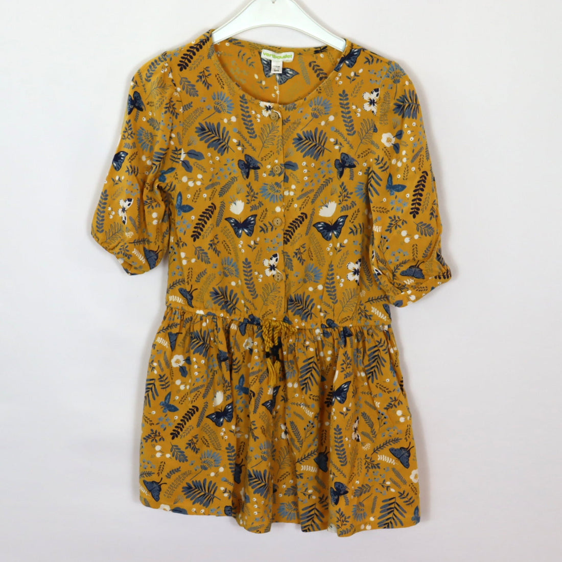 Kleid - Vertbaudet - 116 - gelb - Schmetterling - sehr guter Zustand