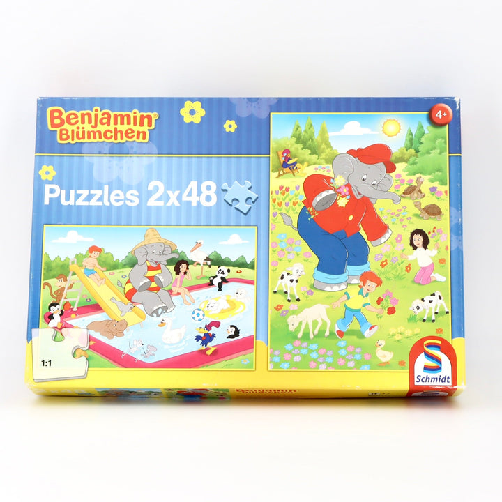 Puzzle - Boden-Puzzle - Benjamin Blümchen - 2 x 48 - Schmid - sehr guter Zustand