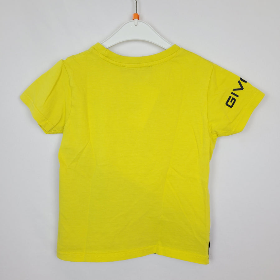 T-Shirt Givova  110 gemustert Weiss und Gelb Zustand Sehr gut