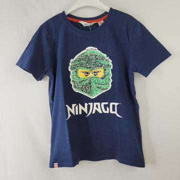 T-Shirt H&M 134-140 dunkelblau Ninjago Zustand Sehr gut