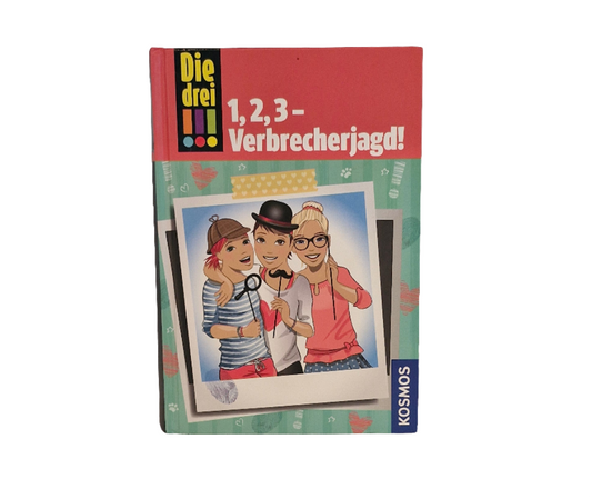 Jugend-Buch - Kosmos - Die drei !!! - 1 2 3 Verbrecherjagd - 3 in 1 -  Zustand sehr gut
