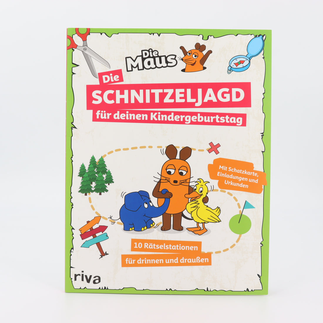 Kindergarten-Buch - Die Maus - Riva-Verlag - Die Schnitzeljagd  - Für deinen Kindergeburtstag - Guter Zustand