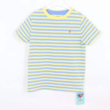 T-Shirt - Polo Ralph Lauren - 134 - Blau, Gelb, gestreift -  - Guter Zustand