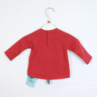 Langarm Shirt - bellybutton- 56 - rot - Schrift