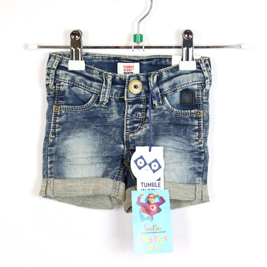 Hose - Tumble `N Dry - kurz - 68 - blau - Größen-verstellbar - Jeans - Girl mit Original-Etikett