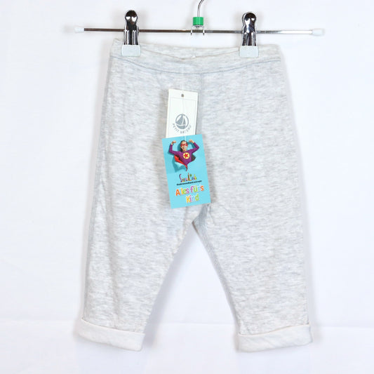 Hose - Petit Bateau - Jogginghose - 62 - hellgrau mit Original-Etikett
