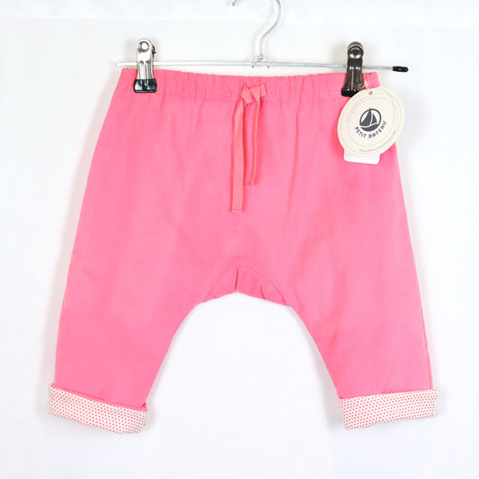 Hose - Petit Bateau - Babyhose gefüttert - 68 - pink - mit Original-Etikett