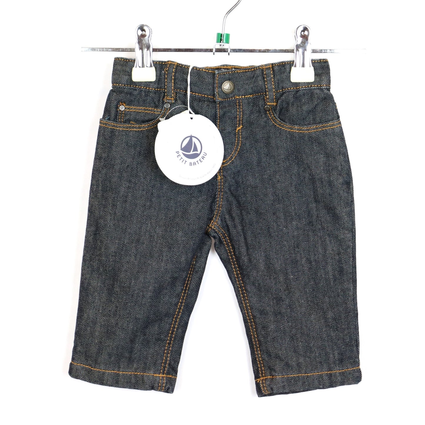 Hose - Petit Bateau - lang - gefüttert - dunkelblau - mit Original-Etikett