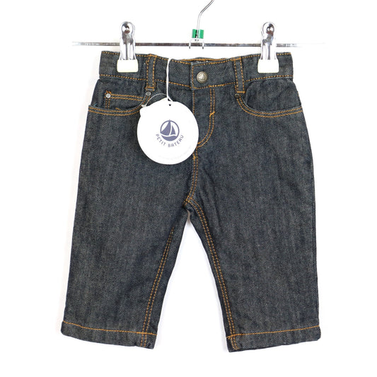 Hose - Petit Bateau - lang - gefüttert - dunkelblau - mit Original-Etikett