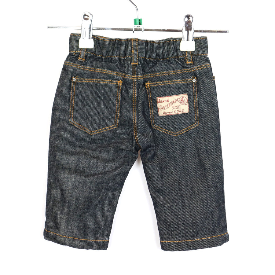 * Jeans - Petit Bateau - gefüttert/lang - 62 - dunkelblau - Boy