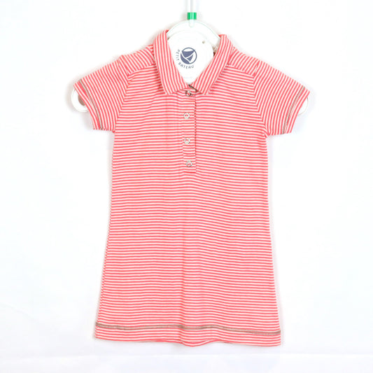 Kleid - Petit Bateau - 68 - pink/weiß geringelt - knielang - Strand - mit Original-Etikett