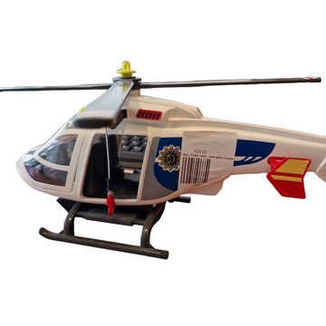 - Playmobil - Blau-weiß Polizei-Hubschrauber - guter Zustand