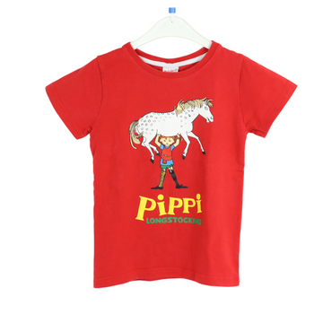 T-Shirt - Pippi Langstrumpf - original aus Schweden  - 104 -  Rot -  - Guter Zustand