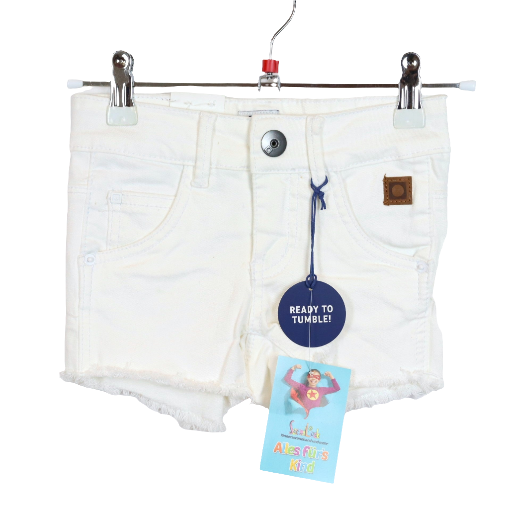 Hose - Tumble `N Dry - Jeans-Shorts - kurz - 122 - weiß - Größen-verstellbar mit Original-Etikett