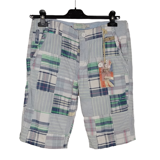 Hose - Pepe Jeans Bermudas  - 158/164 - grün/hellblau/weiß - kariert - mit Original-Etikett