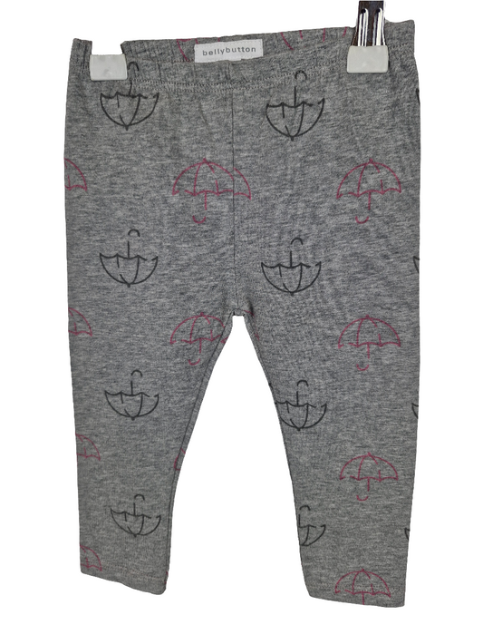 Hose - bellybutton - Legging - 74 - grau - bedruckt mit Original-Etikett