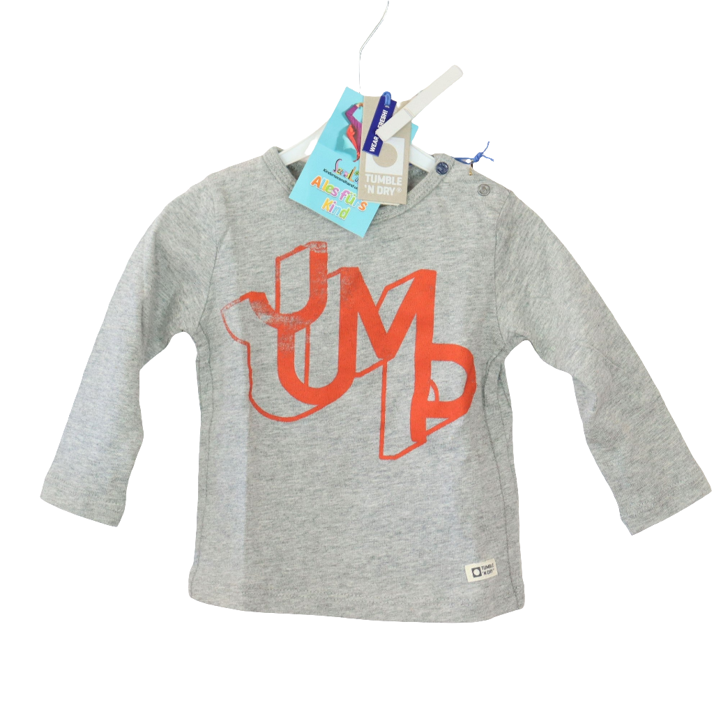 Langarm - Tumble´n Dry - 68 - grau - bedruckt - Boy - sehr guter Zustand mit Original-Etikett