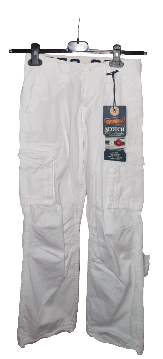 Hose - Scotch Shrunk - Cargo/lang - weiß - mit Original-Etikett