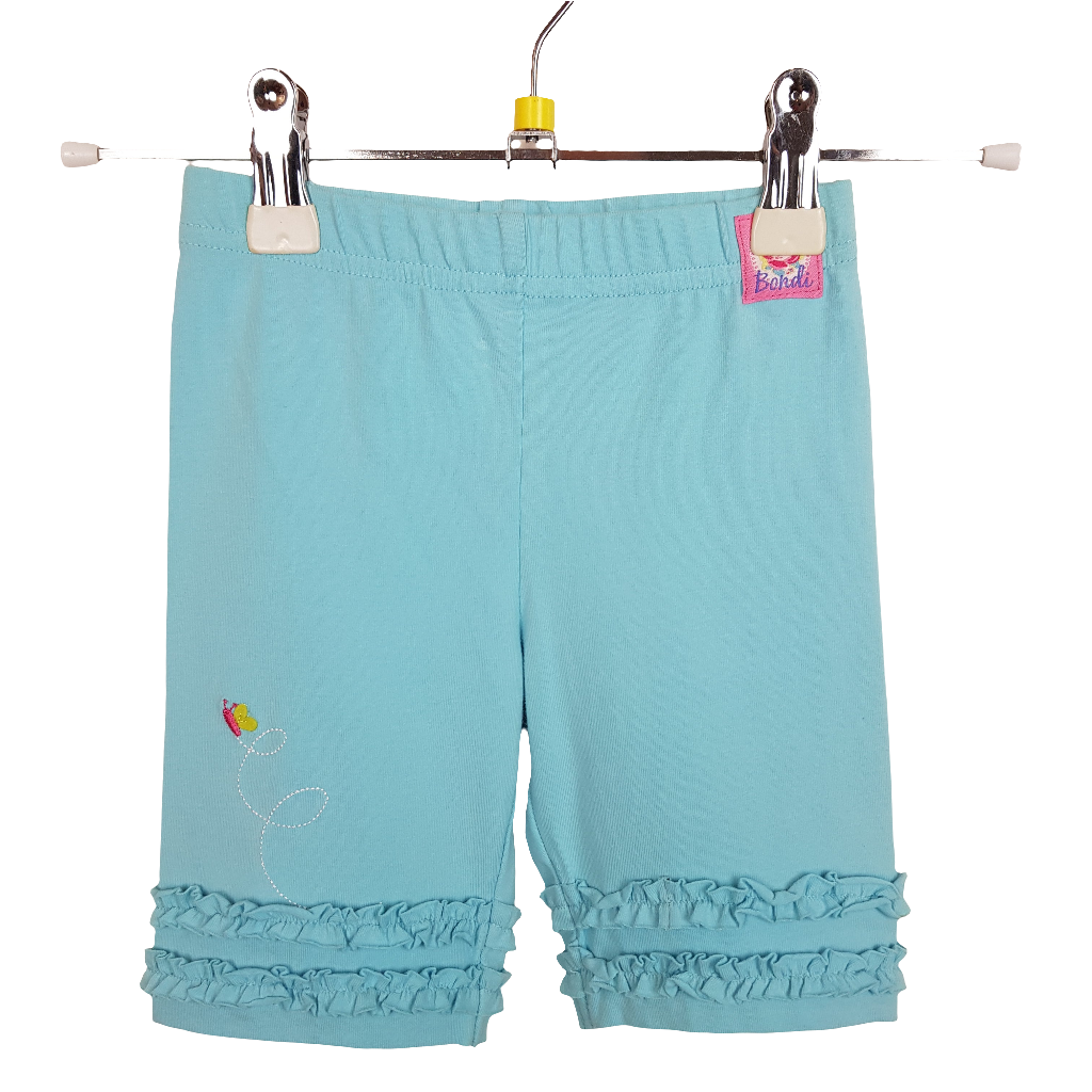 Hose - Bondi - kurz/Legging - 74/80 - türkis - mit Rüschen - Schmetterling -  sehr guter Zustand mit Original-Etikett