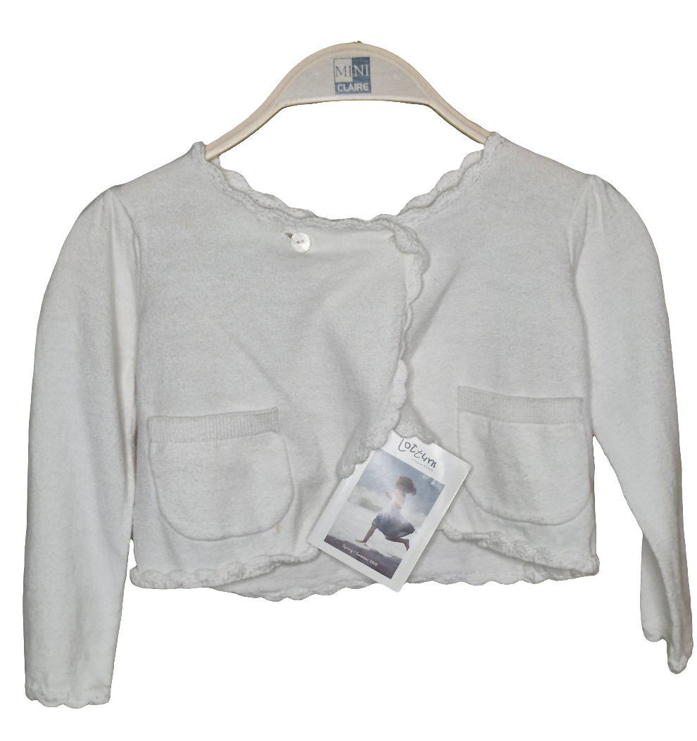 Jacke - Jottum - Bolero - 80 - weiß - Girl mit Original-Etikett