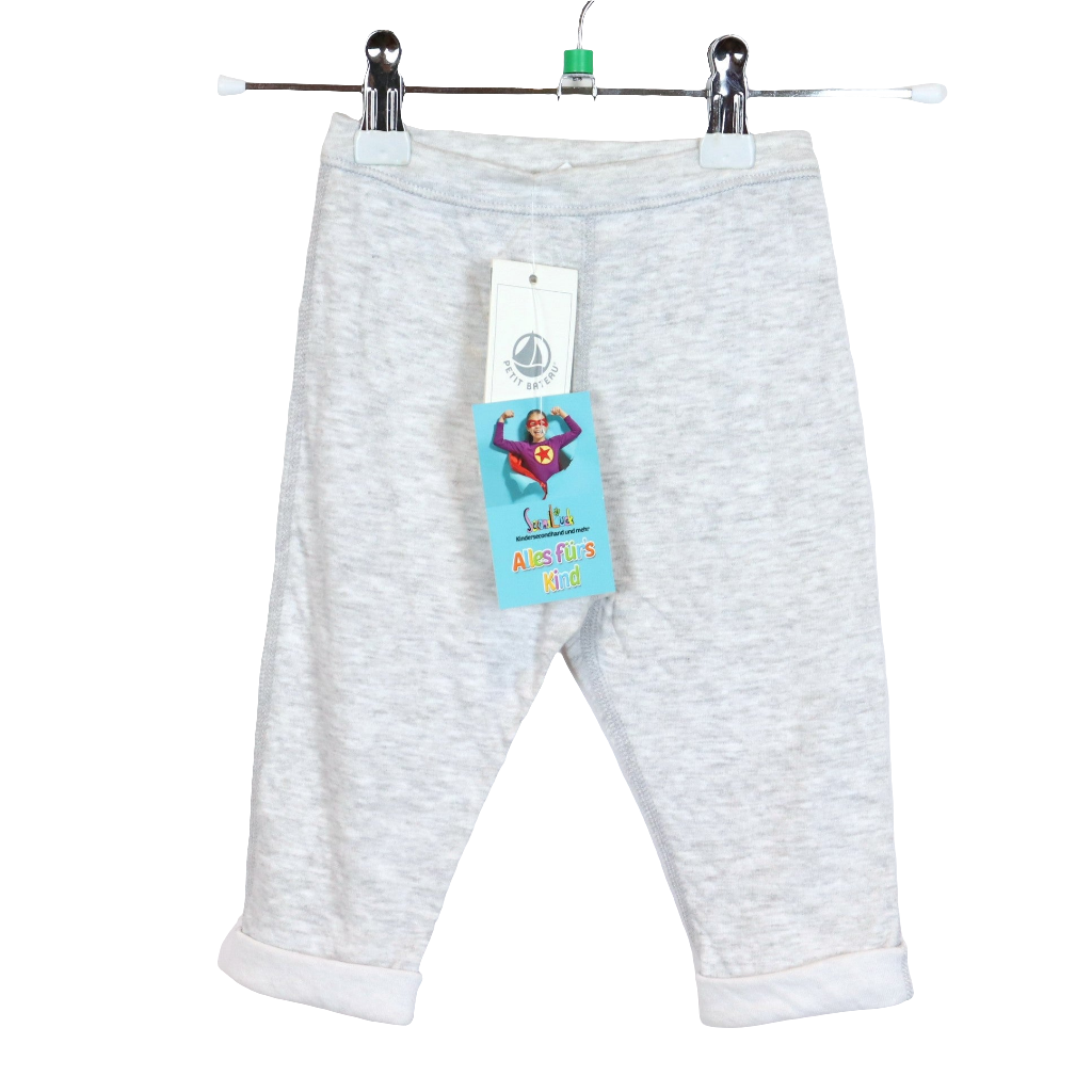 Hose - Petit Bateau - Jogginghose - 62 - hellgrau mit Original-Etikett