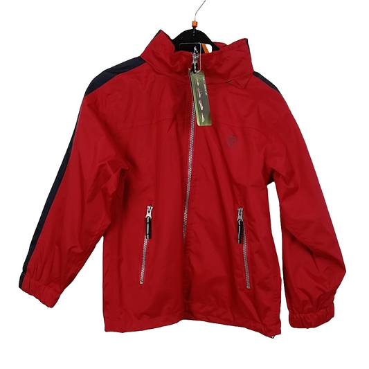 Jacke - CoastGuard - Windjacke - 134/140 - rot/schwarz - Kapuze - mit Original-Etikett