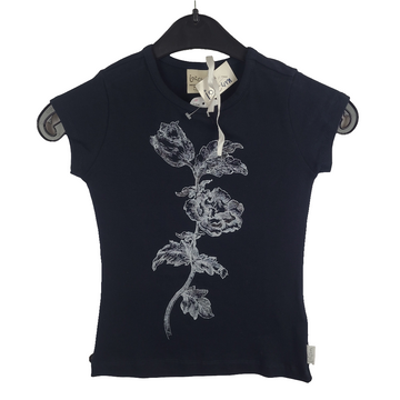 * T-Shirt - jottum - 110/116 - blau - Blume - Girl  mit Original Etikett