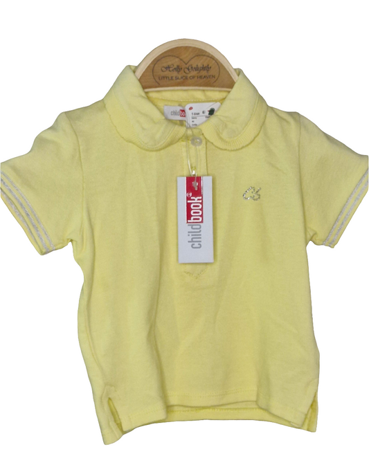 T-Shirt - Child Book - Polo - 74/80 - gelb - mit Knöpfen - mit Original-Etikett