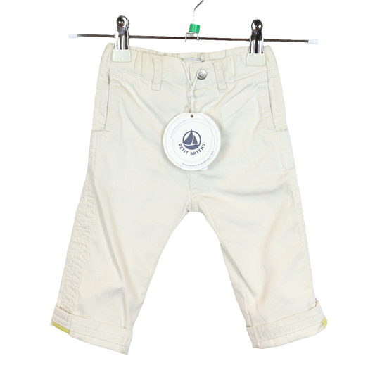 Hose - Petit Bateau - lang - 68 - beige - Feincord - mit Original-Etikett