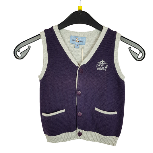 Pullunder - River Woods - 80 - grau/lila - Strick - Boy