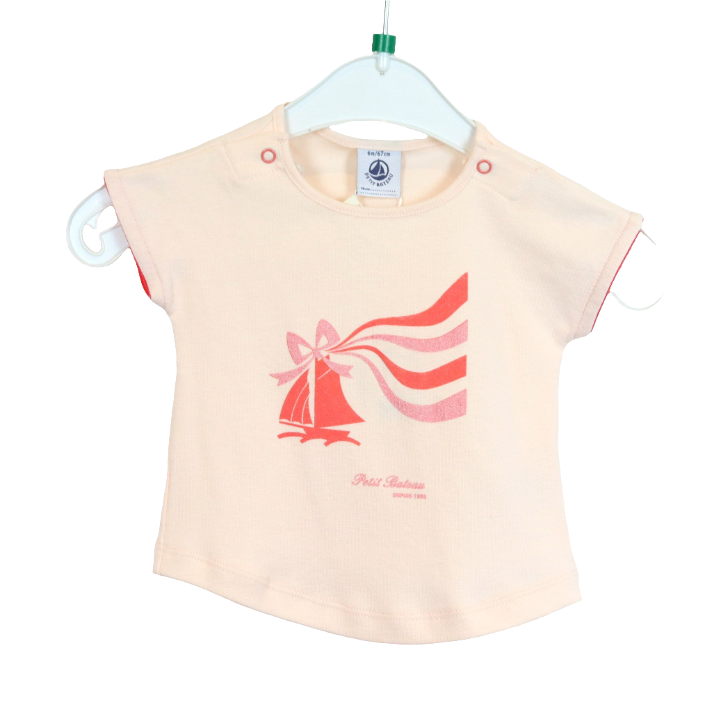 T-Shirt - Petit Bateau - 68 - apricot