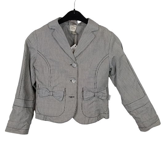 Jacke - Jottum - Blouson - 128 - blau/weiß - gestreift - mit Original-Etikett