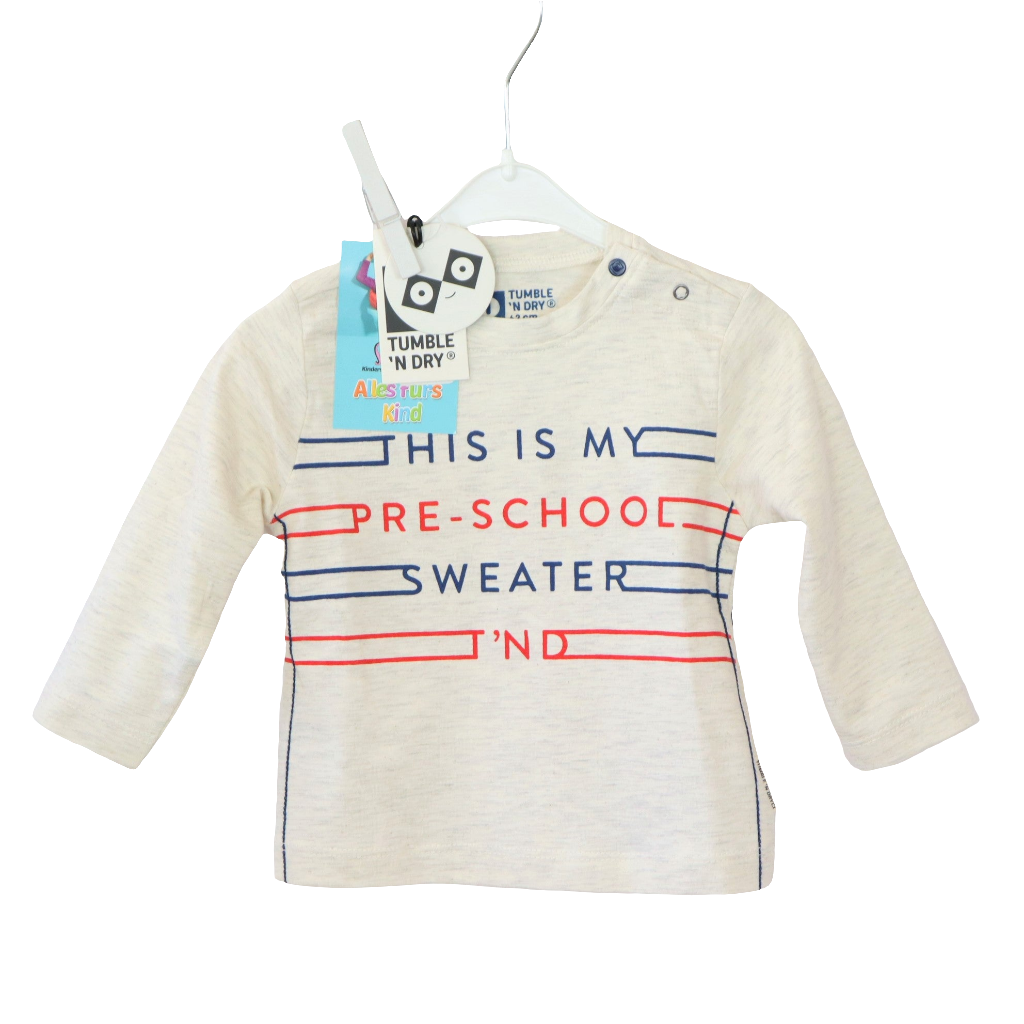 Langarm - Tumble´n Dry - 62 - beige - bedruckt - mit Original-Etikett - sehr guter Zustand mit Original-Etikett