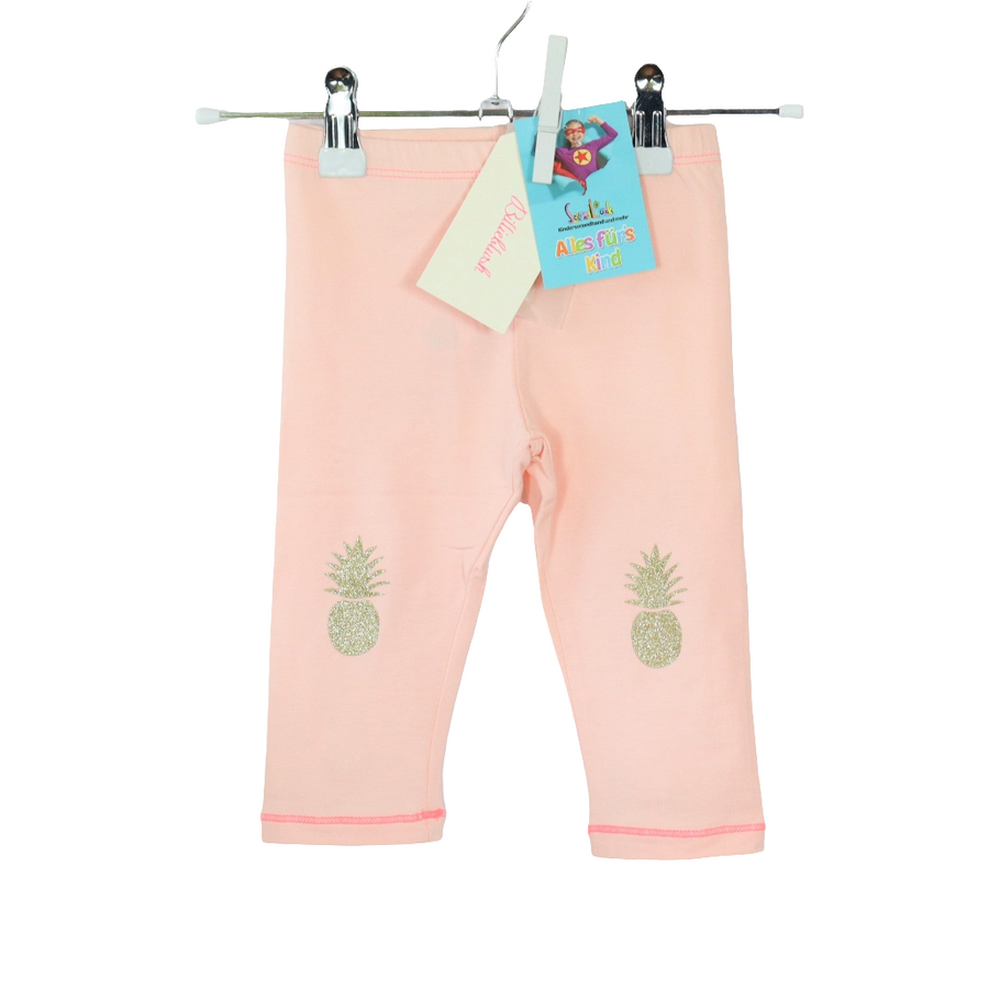 Hose - Billieblush - Legging - 80 - rosa mit goldenen Glitzer Ananas -  sehr guter Zustand