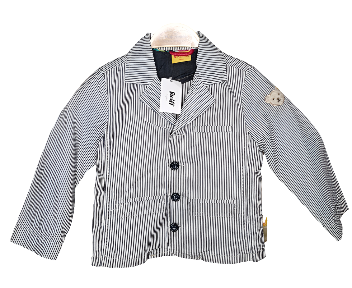 Jacke - Steiff - Sakko - 98 - blau/weiß - gestreift
