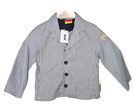 Jacke - Steiff - Sakko - 98 - blau/weiß - gestreift