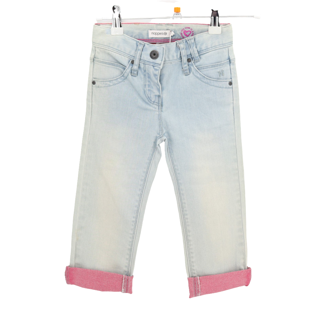 Jeans - noppies - lang - 110 - gebleicht/innenseite rosa - Girl