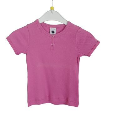 * T-Shirt - Petit Bateau - 80 - rosa - Feinripp - Girl