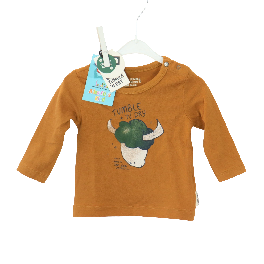 Langarm - Tumble´n Dry - 56 - braun - bedruckt - Yak - sehr guter Zustand mit Original-Etikett