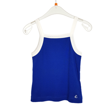 Top - Petit Bateau - Träger - 116 - blau/weiß